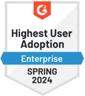 Highest user adoption enterprise 2024 badge