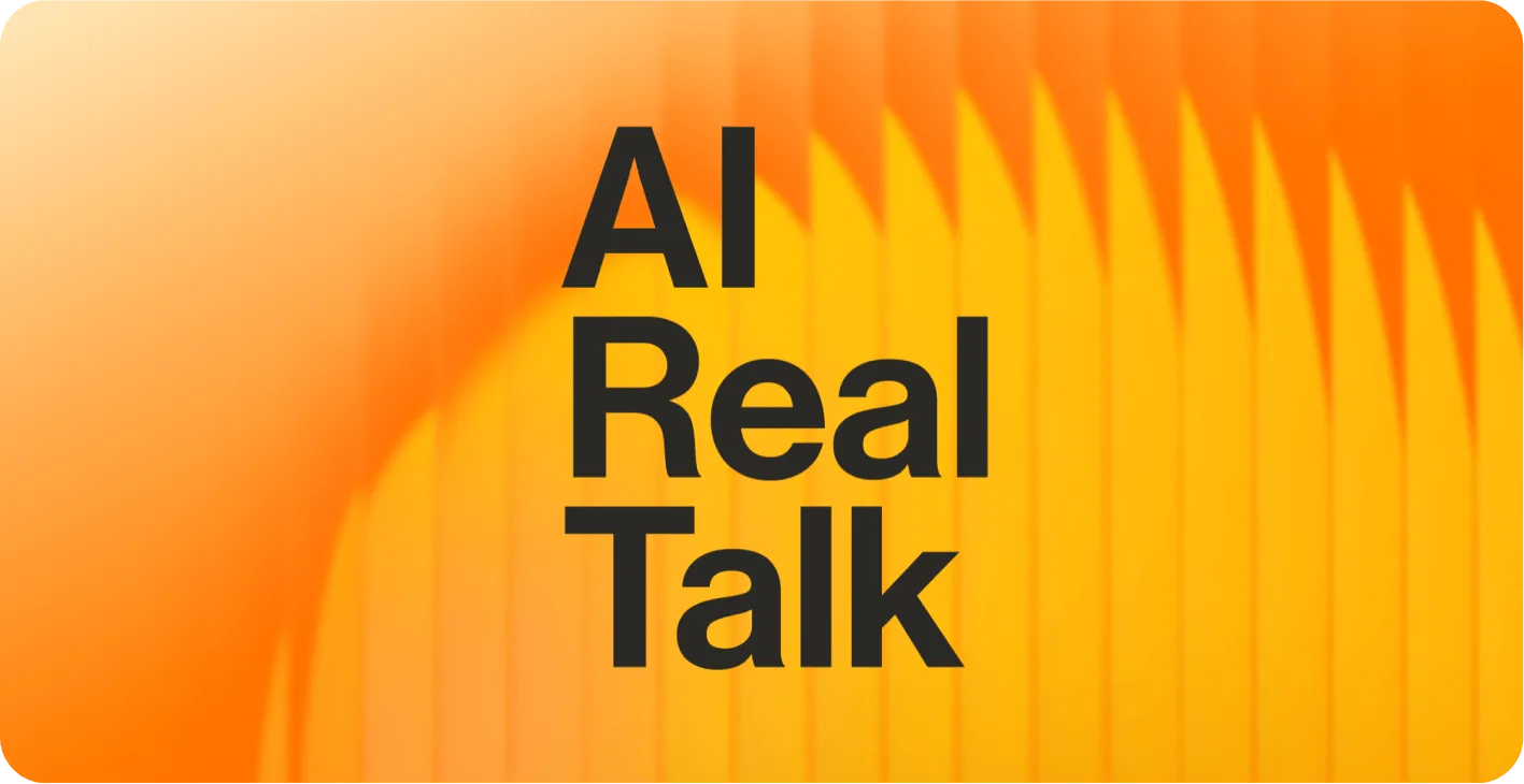 AI Real Talk Series webinar title