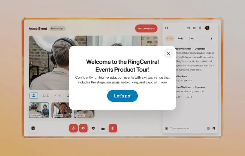 RingCentral Events product tour