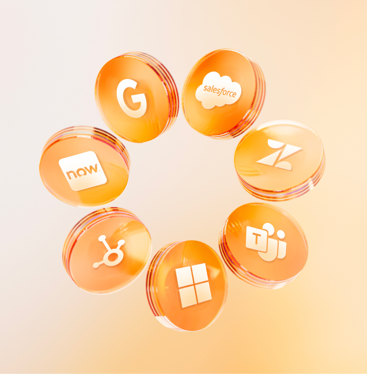 App Integrations available with RingCentral RingCX app such as Hubspot, Zendesk, Microsoft Teams, Salesforce, Oracle, X, Theta Lake, Google, and Windows