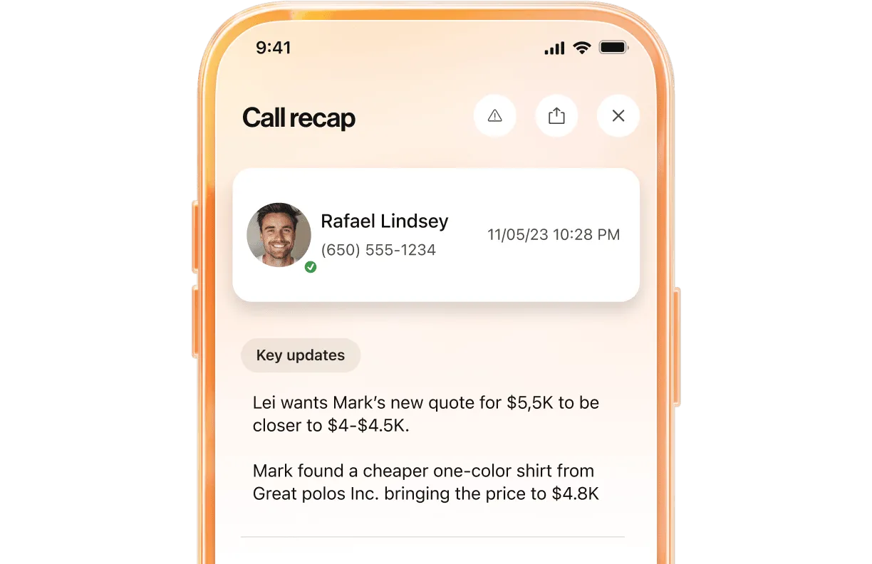 RingCentral's real-time AI call transcriptions