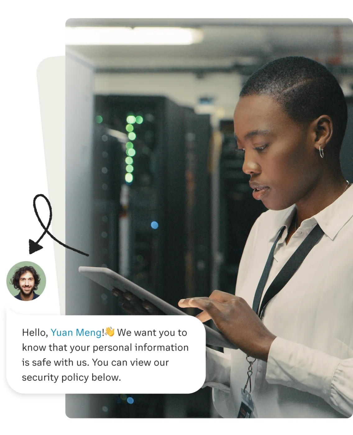 Team manager reviewing RingCentral's security policy