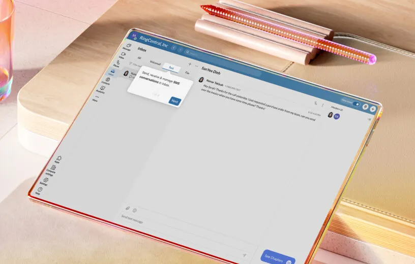 View RingCentral's SMS tour