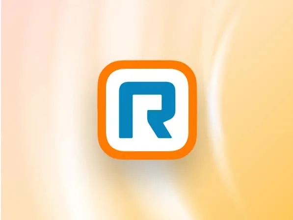 RingCentral logo on a soft orange background