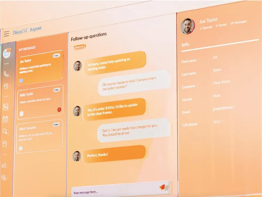 RingCX IVA responding to customer follow-up questions
