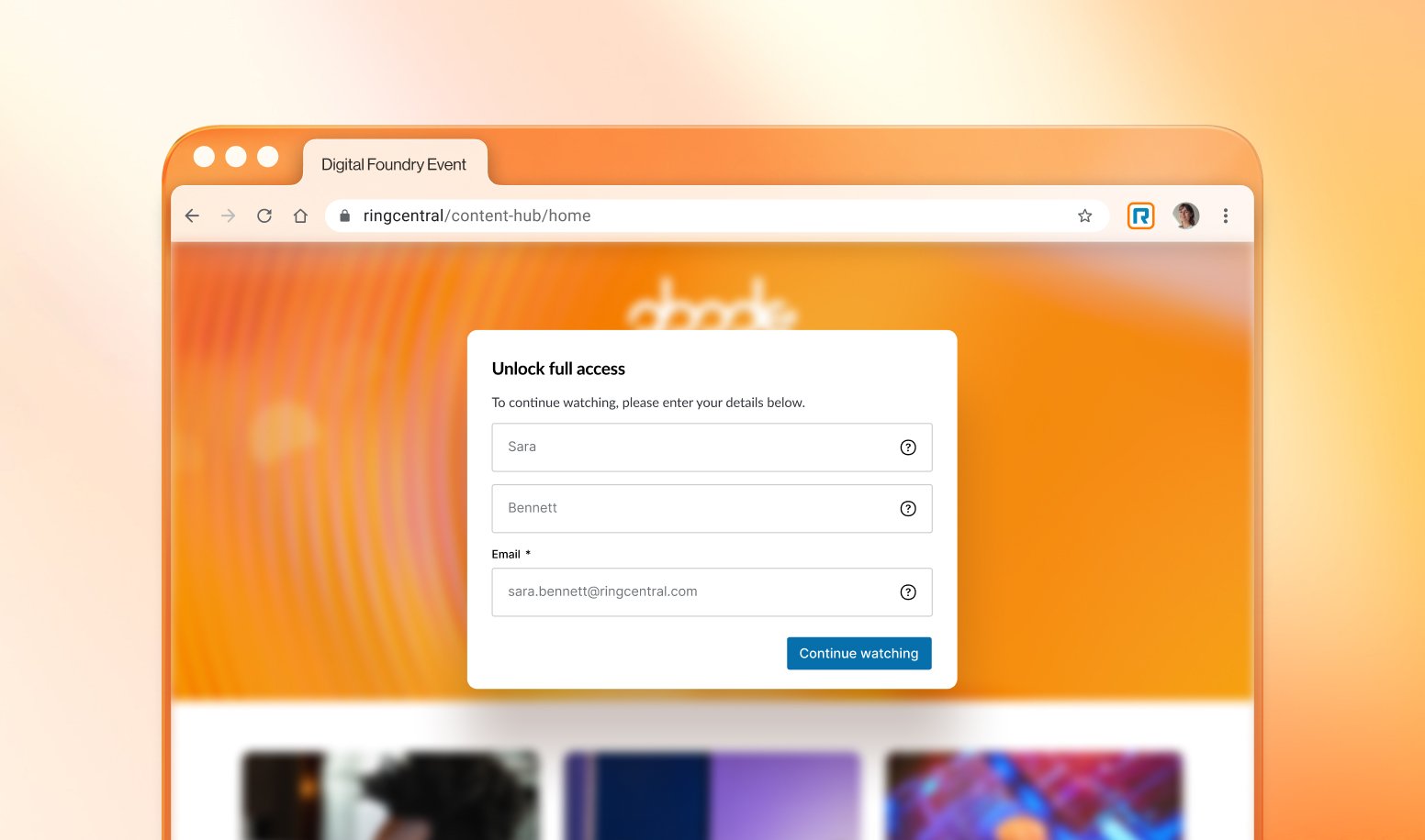 RingCentral Events Content Hub